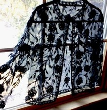 A Real Vintage Piece Beaded Embroidered Sheer Jacket