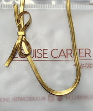 Louise Carter 18K Gold Plated Carol Bow Necklace 12.5"+2"