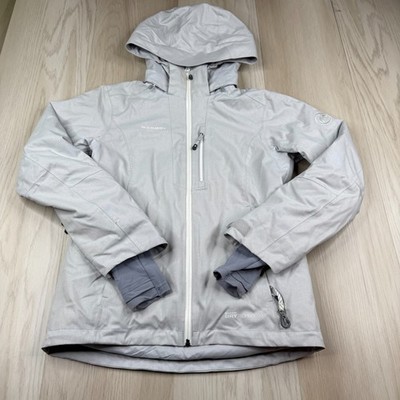Mammut Womens Gray Full Zip Hard Shell Isolation Thermo Hooded Jacket Size XS