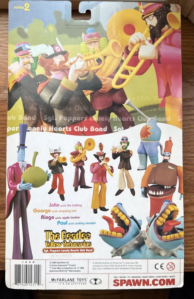 MCFARLANE THE BEATLES 2000 SUBMARINO AMARILLO SGT. FIGURA DE PEPPERS JOHN+THE BULLDOG Foto 2 de 2