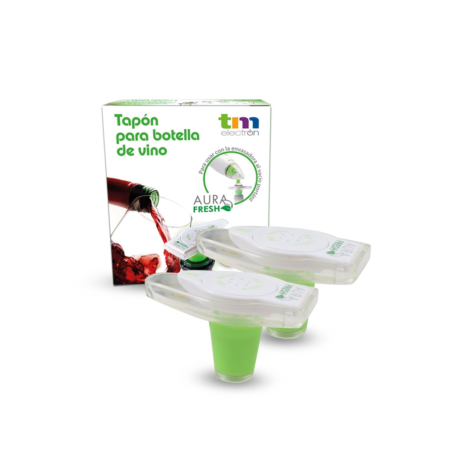 TM Electron TMVAG241 2 х пластиковых V-образных пробки для бутылок Aura Fresh (для упаковки в бутылки)