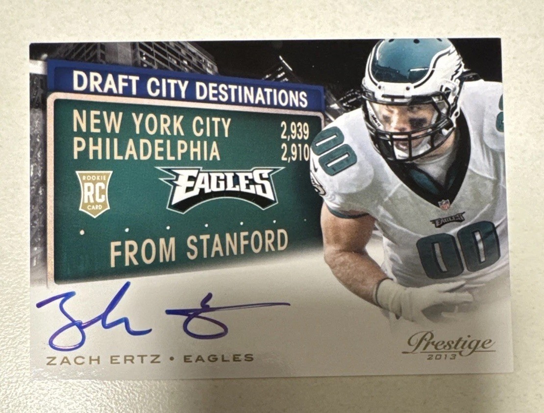 Zach Ertz Panini Prestige Draft City Destinations #16 Autograph