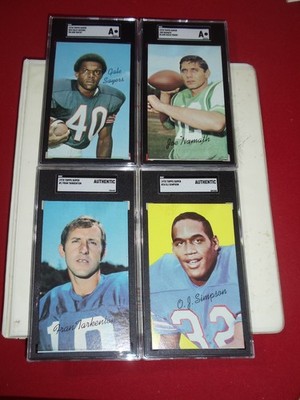 1970 Topps Super Football Square Corner Proof Near Complete Set 33/35 OJ Simpson