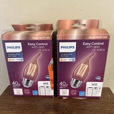 Lot Of 2 Philips Smart Bulb LED 40W Dimmable Wi-Fi Wiz Connected Light