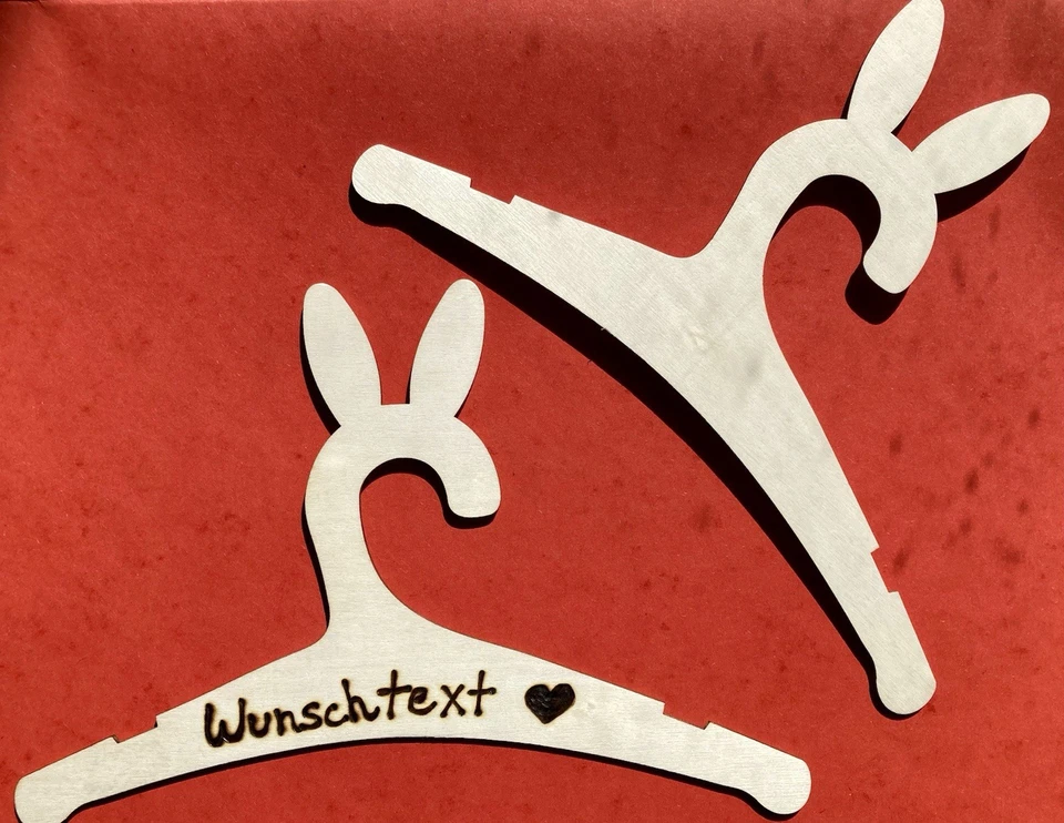 Hase Kinderkleiderbügel Kleiderbügel Kinder Baby Puppenkleiderbügel Holz Bügel