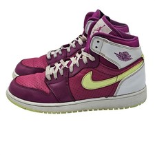 Nike Air Jordan 1 Retro Shoes Youth Size 6Y Pink White High Top 332148-509 Retro