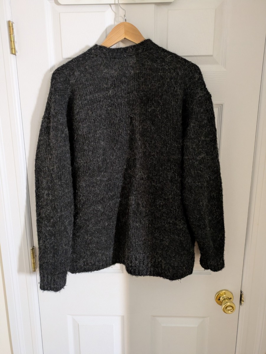 Auralee Black Soft Alpaca & Wool Cardigan Size Men's M | eBay