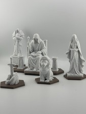 Custom Terrain Set Of Five Marble Statues For Heroscape Table Top Game