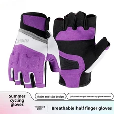 Summer Motorcycle Gloves Riding  Anti-Slip Breathable Retro Half-Finger Gloves