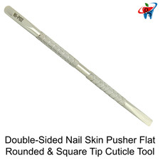 Professional Double-Sided Nail Pusher Flat Round Square Tip Cuticle Tool