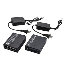 10/100/1000Mbps Single Mode 1 4 RJ45 Ethernet to Fiber Optic Media Converter