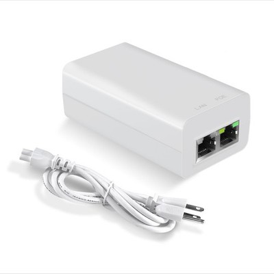EN30GT10 10Gbps PoE+ Injector Adapter 30W IEEE 802.3af/at 10/100/1000Mbps