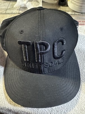 Pucka Hat Mens Leather Strapback Black  Adjustable TPC Scottsdale Golf