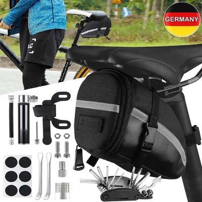 16-in-1 Fahrrad-Reparatur-Werkzeugset mit Satteltasche, Notfall-Werkzeugset DHL