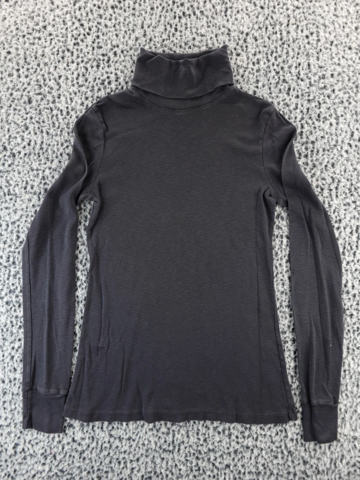 American Giant Base Layer Top Women Sz S Black Long Sleeve Supima Cotton