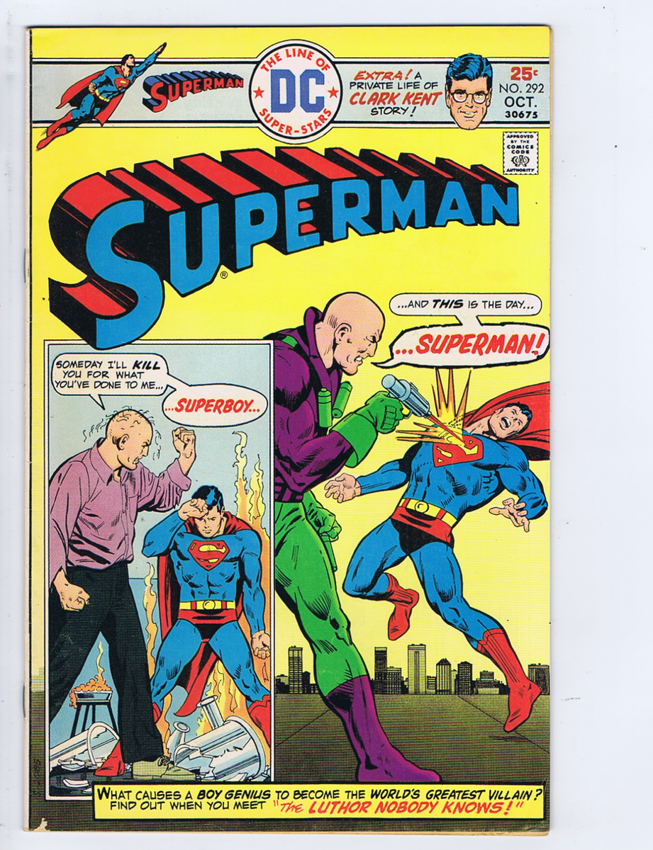 SUPERMAN コミック Superman #292 DC Pub 1975 the Luthor Nobody Knows! | eBay