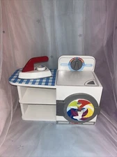 MELISSA &AMP; DOUG LET'S Playhouse  WASHER DRYER IRON~ PRETEND 18" DOLL SIZE HTF