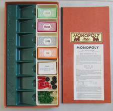 Ancien Jeu de société Monopoly Miro Company Complet, maisons et pions en bois