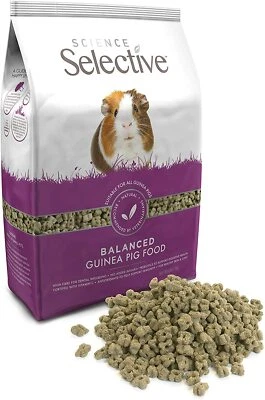 SUPREME SELECTIVE GUINEA PIG FOOD FEED NUGGETS VET RECCOMENDED HIGH FIBRE 1.5KG