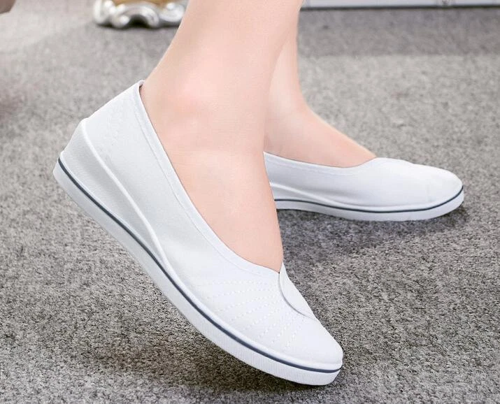 Spring Autumn Women Work Shoes Women White Black Comfortable Nurse Shoes - Image 2 of 4
