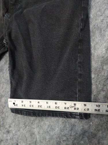 Wrangler Shorts Mens 30 Black Workwear Denim Jean Jorts Utility Logo Pockets - Picture 5 of 9