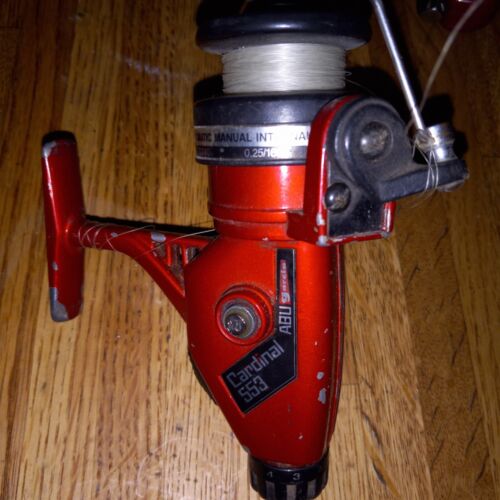 Abu Garcia Cardinal Red 553 Crestfire Spinning Reel Fresh Water Fishing 4.6:1 - Picture 2 of 4