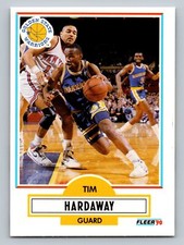 1990-91 Fleer #63 Tim Hardaway RC Rookie Golden State Warriors