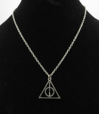 Deathly Hollows Symbol Harry Potter Necklace silvertone Fashion Necklace