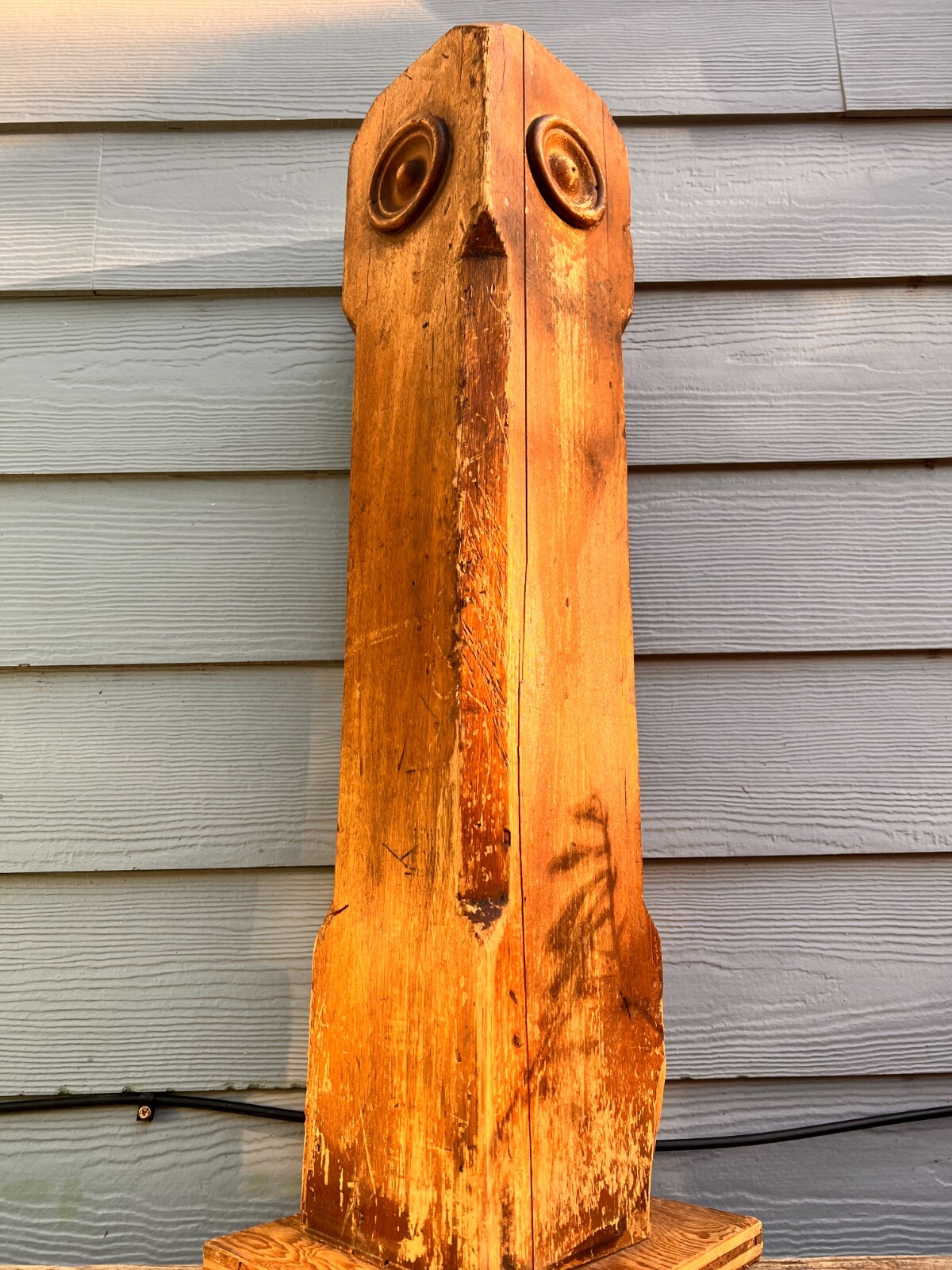 Vintage Wood Newell Post Architectural Antique Plant Stand Pedestal