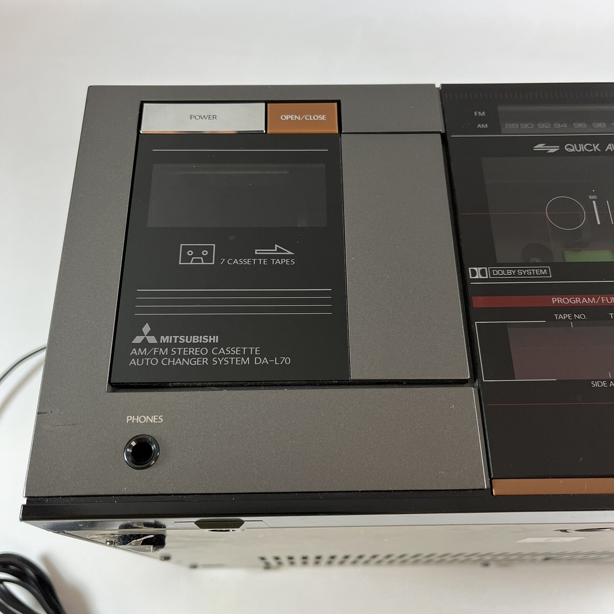 Vintage Mitsubishi Cassette Receiver Changer System DA-L70 *As Is