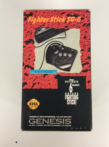 Sega Genesis 6 Button Fighter Stick SG-6 joystick Used In Box - Picture 6 of 10