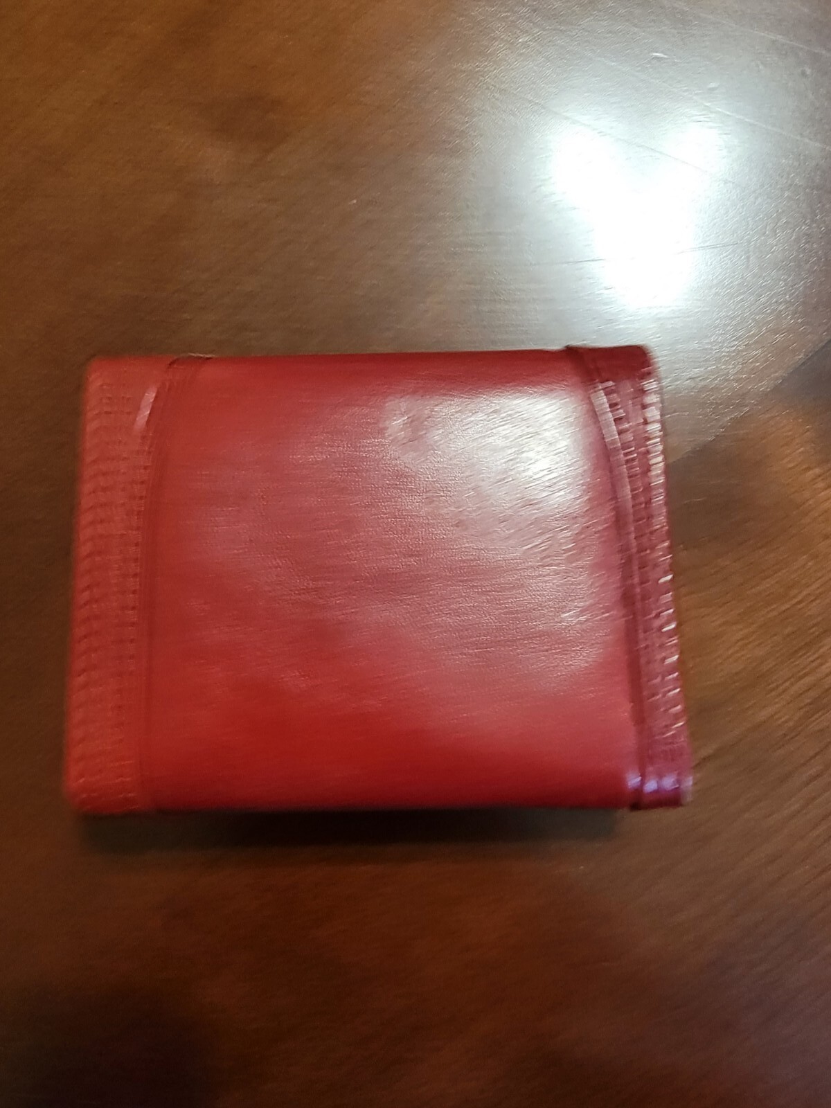 Vintage LADY BOSCA Red Leather card photo Wallet BIF… Gem