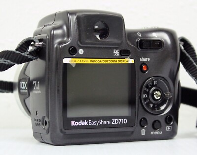 Kodak EasyShare ZD710 7.1MP Digital Camera-Black, W/ Strap and