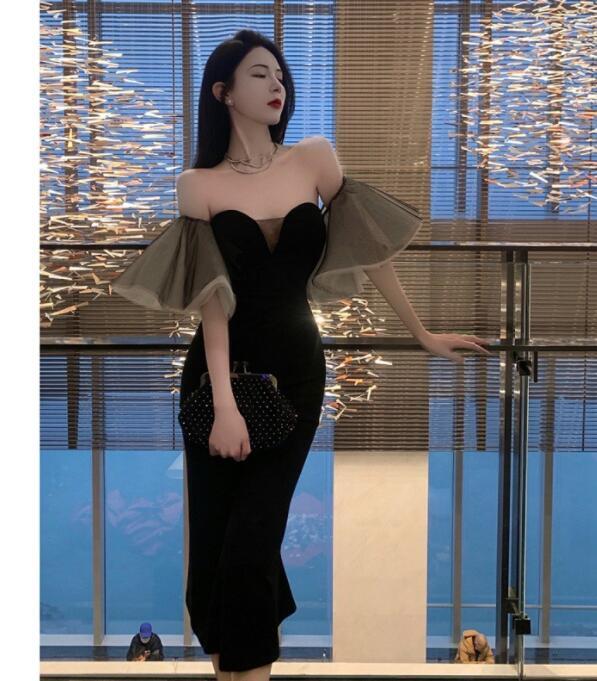 Women's Fashion Mesh Off Shoulder Bell Sleeve Hip Package Evening Midi Dress 784 | eBay Women's Fashion Mesh Off Shoulder Bell Sleeve Hip Package Evening Midi Dress 784 | eBay