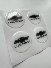 Set of 4 pcs Chevrolet Center Wheel Cap Stickers Decal Rims Emblem Logo