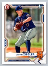 Calvin Ziegler #BD-123 2021 Bowman Draft  New York Mets FBC