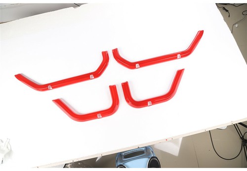 Red ABS Door Net Pocket Frame Trim For Jeep Wrangler JL JT Gladiator 4Door 2018+ - Bild 11 von 12
