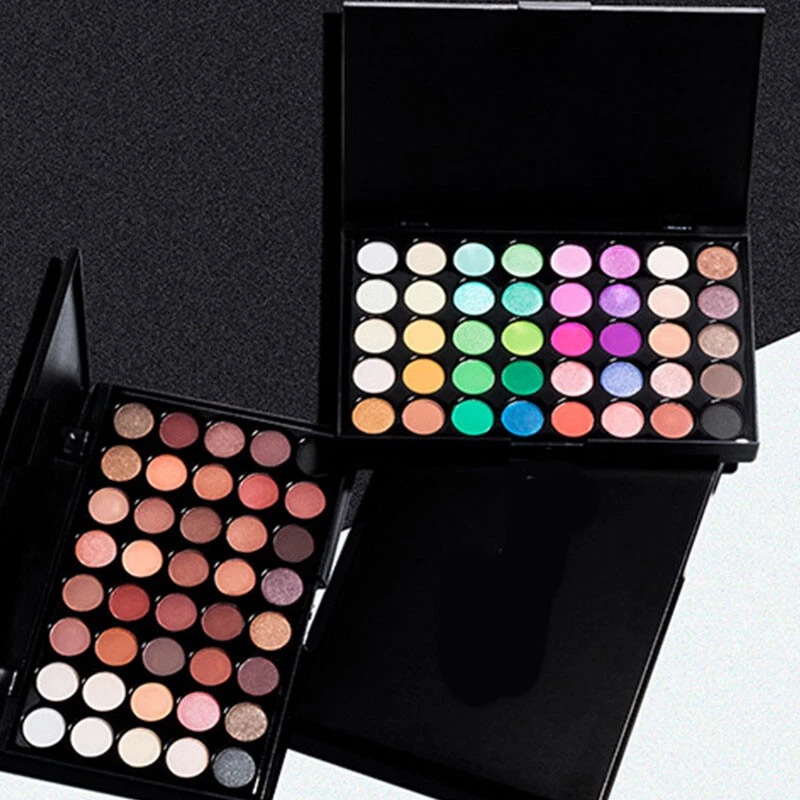 Eyeshadow Palette Makeup 40-Colors Cream Eye Shadow Matte Shimmer Cosmetic Set☆~ - Image 4 of 4
