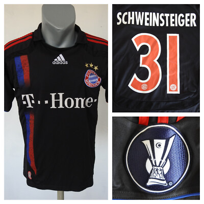 Bayern Munchen 2007 Jersey 31 Schweinsteiger Adidas Black Shirt