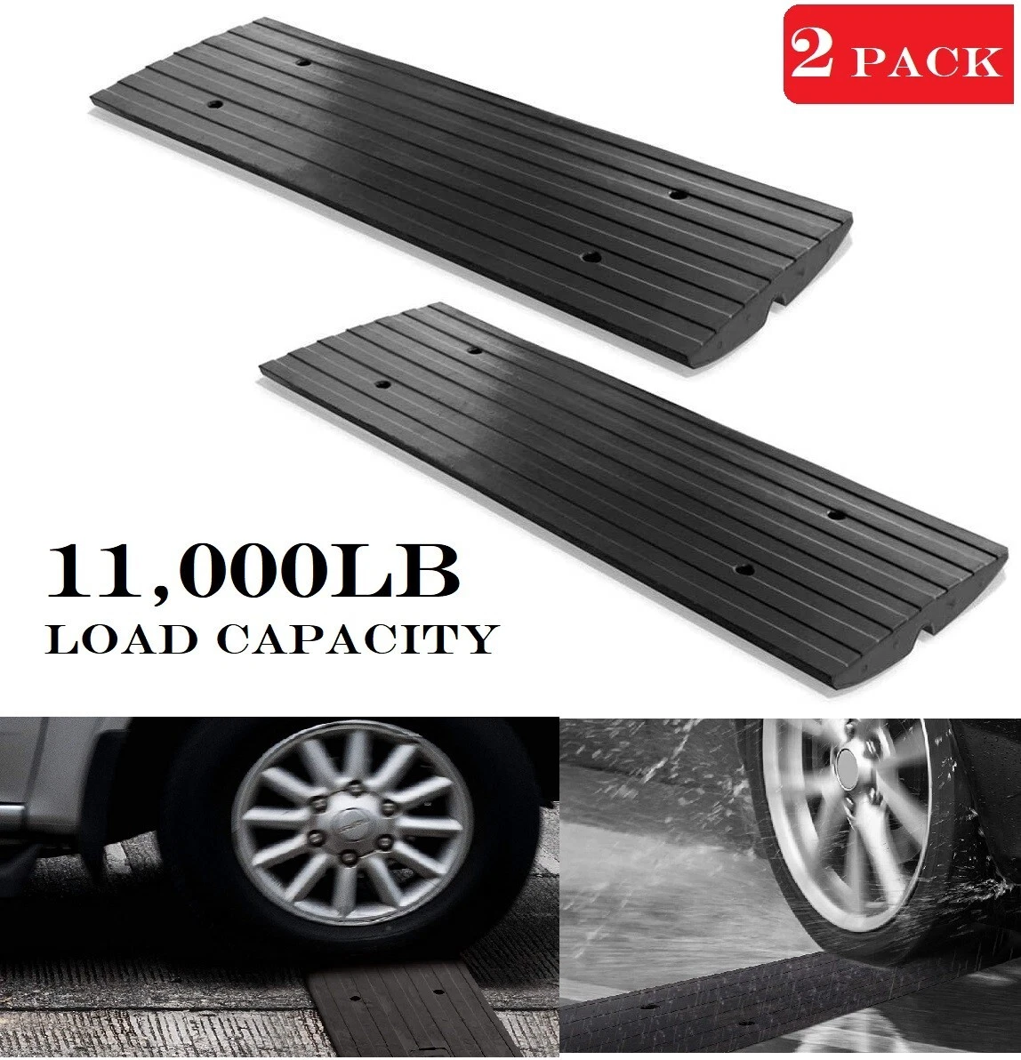 Pyle PCRBDR21 Car/Truck Curbside Driveway Ramp Threshold, 55 OFF