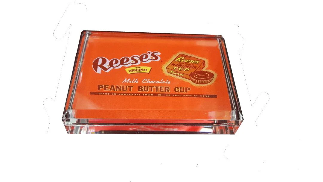 Retro Vintage Reese's Peanut Butter Cups Wrapper Acrylic Desk Top  Paperweight | eBay