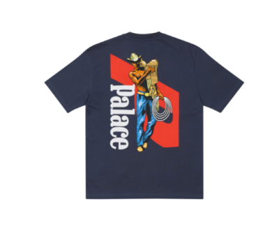 Palace Skateboards Saves T-Shirt Tee Navy Blue Size Large Cowboy