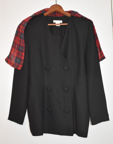 Giacca top Ann Taylor vintage anni 80 con cravatta sciarpa taglia 6 spalline ufficio - Foto 5 di 6