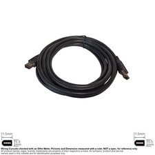 Cable Firewire IEEE 1394 400Mbps 6-Pin Male Male Black 10FT 145729