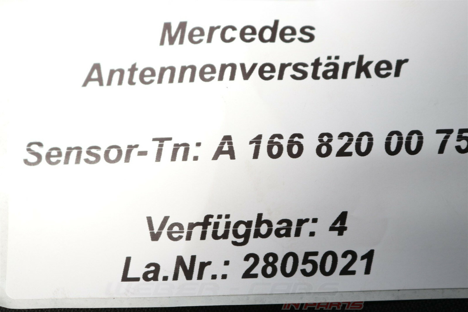 A1668200075 Antenna Amplifier Antenna Keyless Go Entry Mercedes 