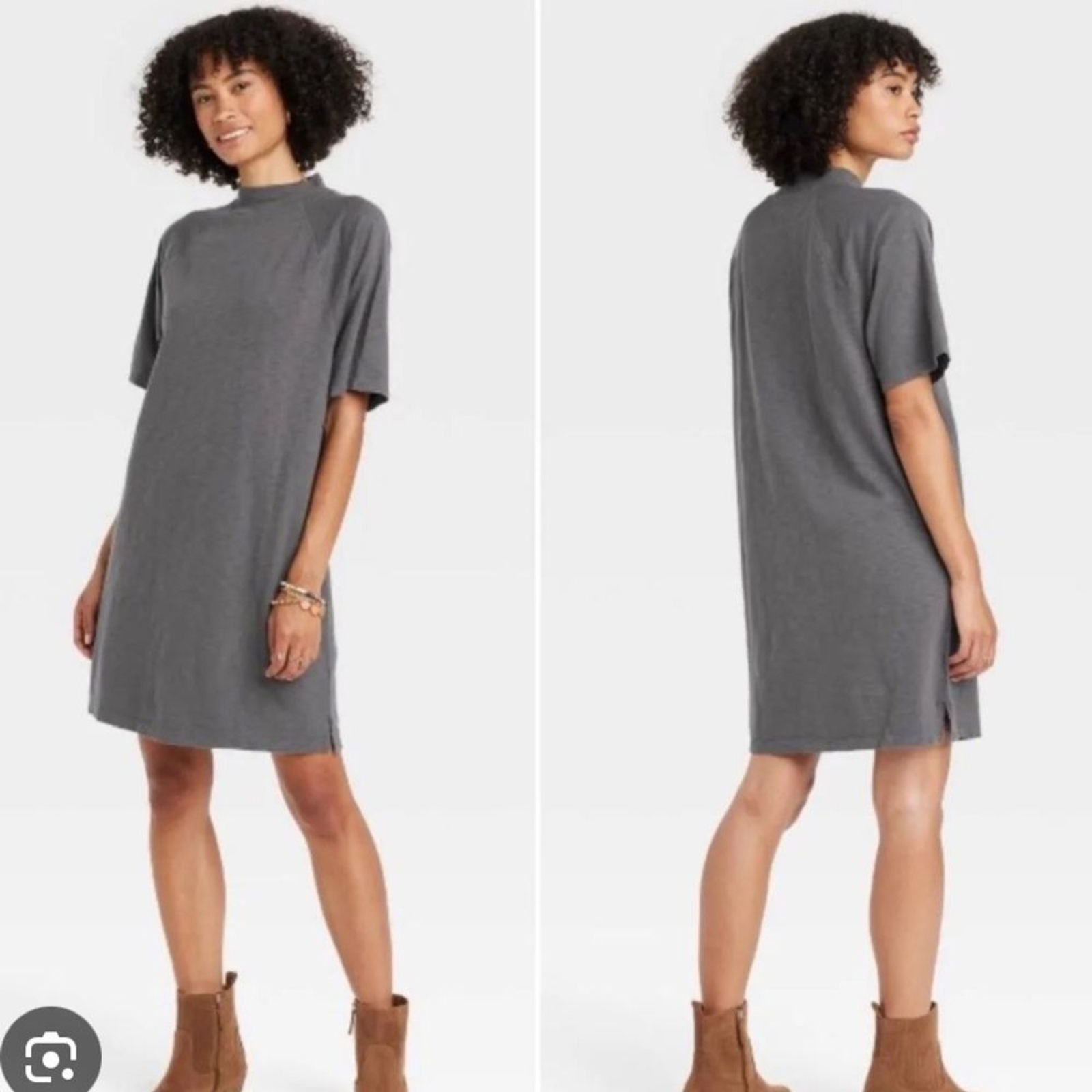 Universal Thread Size extra small grey mock neck … - image 1