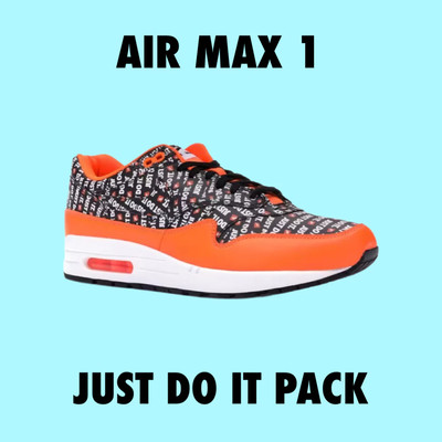 Nike Air Max 1   Just do it pack black orange 10.5
