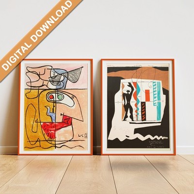 Le Corbusier Posters Set 2×1 | High-Quality Digital Images
