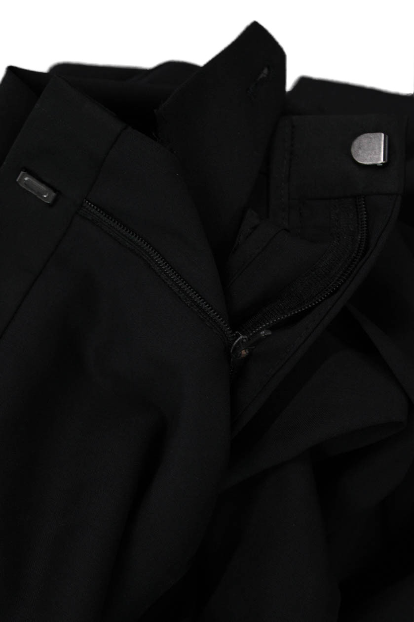 Boss Hugo Boss Mens Slim Leg Creased Herwi Dress Pants Black Wool Size 40 thumbnail 4