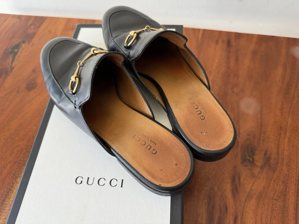 Mocasín Gucci Princetown Mule para mujer, talla 7 - negro Foto 3 de 4